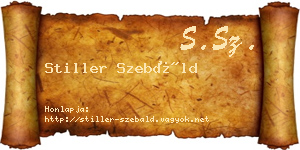 Stiller Szebáld névjegykártya